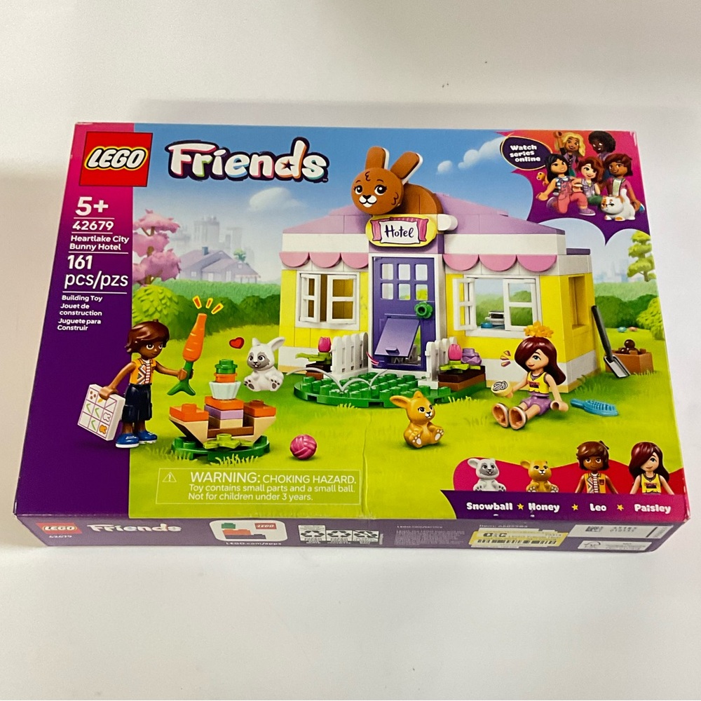 LEGO Friends Heartlake City Bunny Hotel Building Set - Pink, Yellow, White